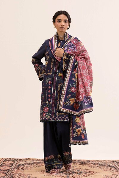 Unstitched 3 Piece Lawn Suit