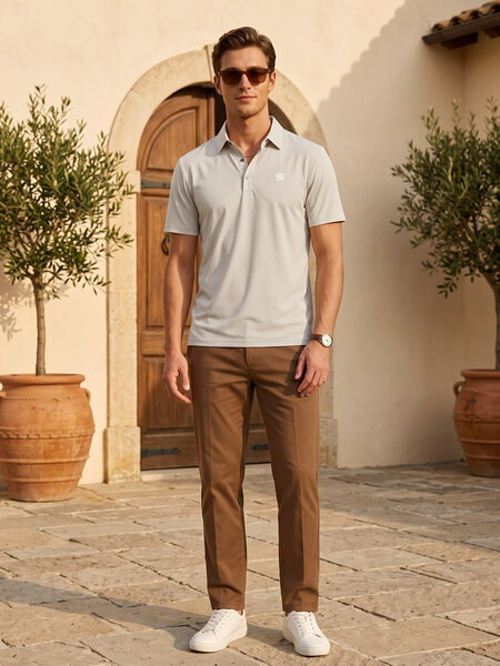 Fawn Nylon Spandex Polo (POLO-1265)