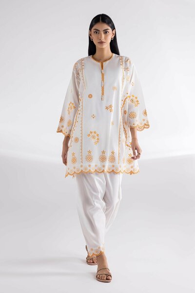 Stitched Lawn Embroidered Shalwar