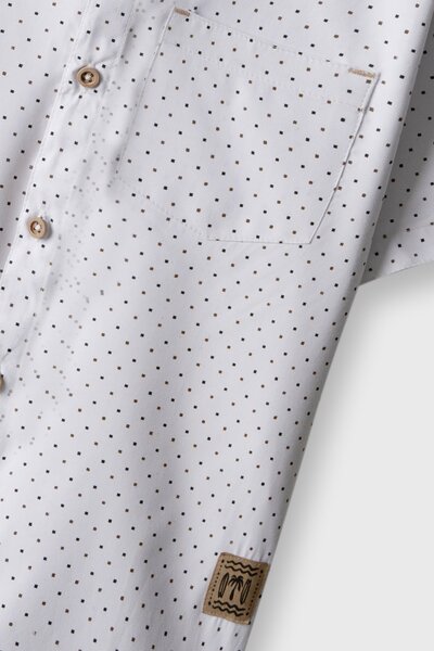 Boys Classic Dot Cotton Shirt