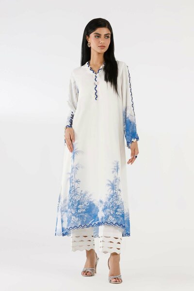 Stitched Printed Crepe Shirt+ Dupatta