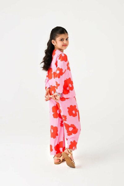 Pink Bloom Cotton Co-Ord Set