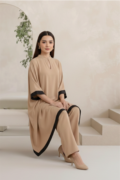 Sand Kaftan Drape-NV20D05