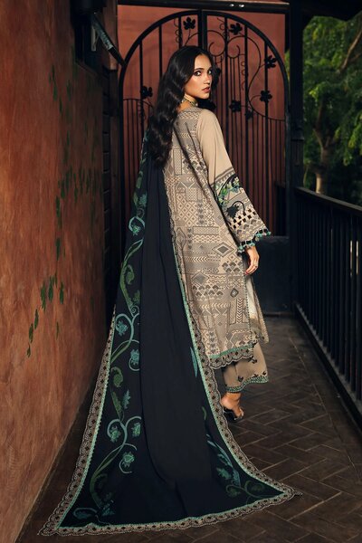 Aniiq by Charizma Unstitched Embroidered Linen 3 Piece Suit CHR26UAL ANW7-19 - Casual Collection