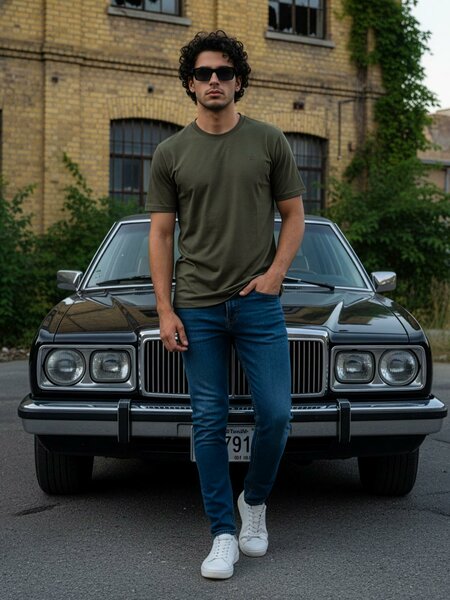 Olive Basic T-Shirt (TEE-394)