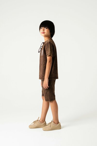 Boys Faded Brown Co-ord Set