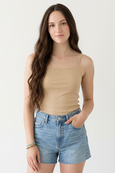 BLS - Colleen Stretchable Cotton Camisole - Beige