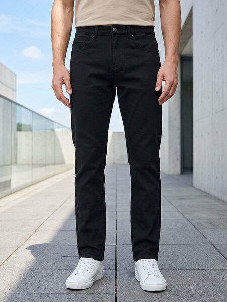 Black Straight Fit Jeans 64