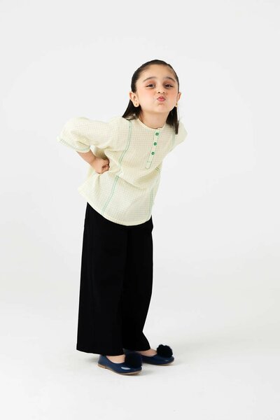 Soft Beige Pintex Cotton Top