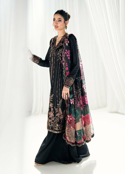 Efsun by Sahane Women RTW Embroidered Raw Silk 3 Piece Suit FP8803 Efsun Festive Collection