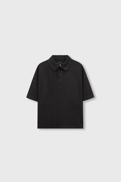 Boys Shadow Black Polo Shirt