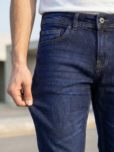 Dark Blue Straight Fit Jeans 61