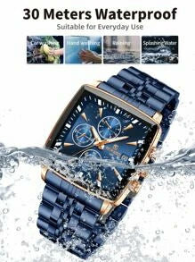 Shein - Men Date Detail Quartz Watch