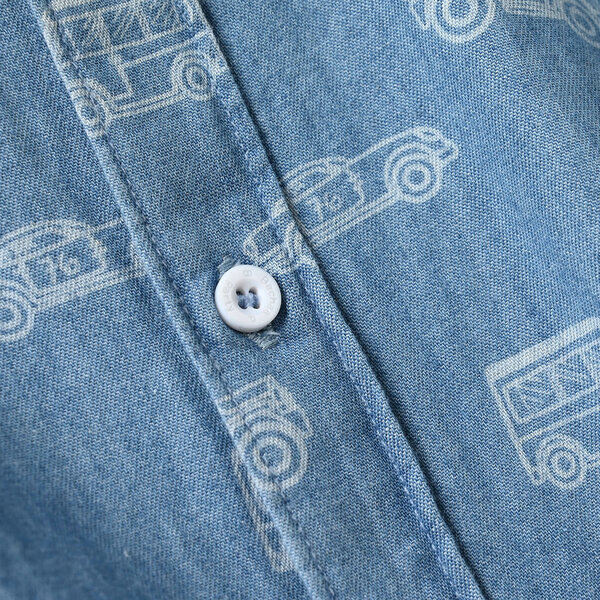 Infant Boys Tensile Denim Suit - Light Blue