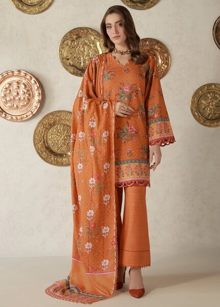 Sahar Unstitched Printed Khaddar 3 Piece Suit Aubrelle Winter Collection