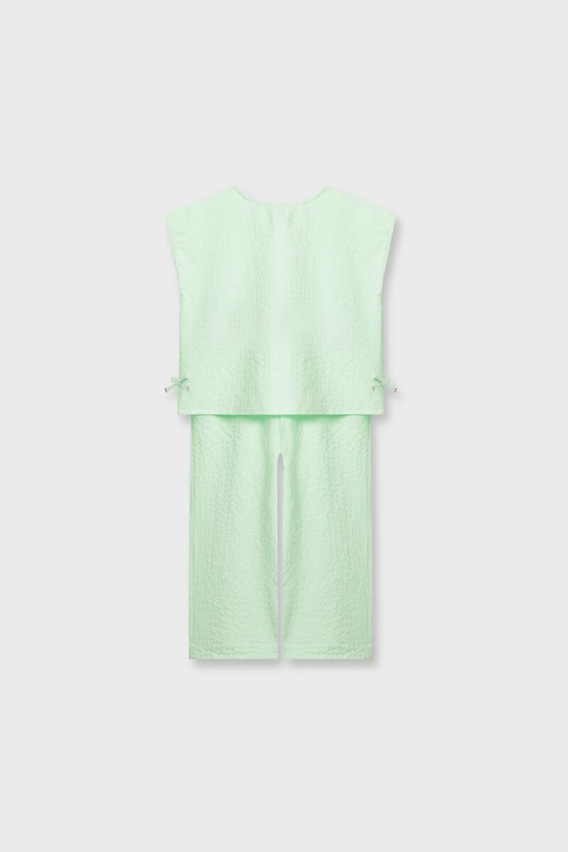 Girls Mint Cotton Co-Ord Set