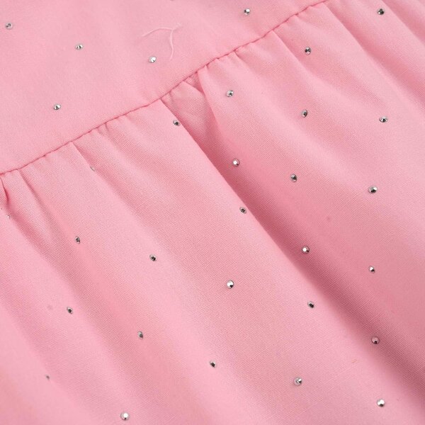 Infant Girls Cotton Casual Top Silver Studs-PINK