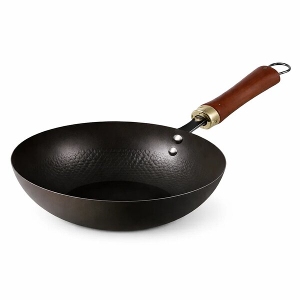 Steel Wok Pan with Wooden Handle  20 cm | 24 cm | 28 cm