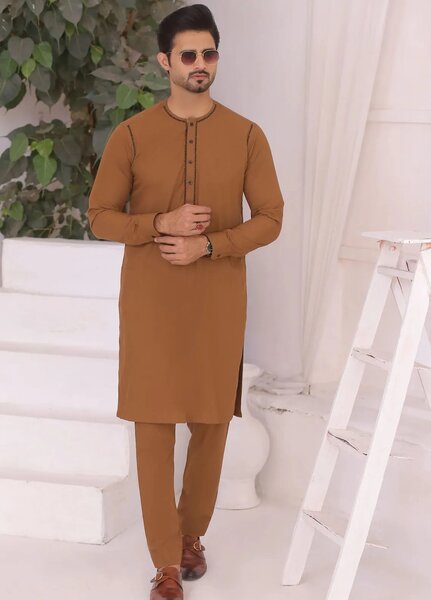 Edge Republic Fancy Men Kurta Pajama - ER 692 Tan