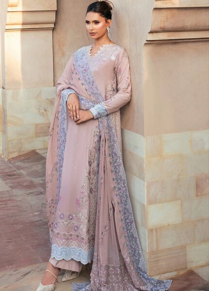 Rusukh by Sahane Unstitched Embroidered Raw Silk 3 Piece Suit ABROO Festive Collection