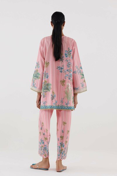 Stitched Printed Lawn Shirt+ Culotte