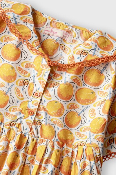 Citrus Garden Cotton Dress