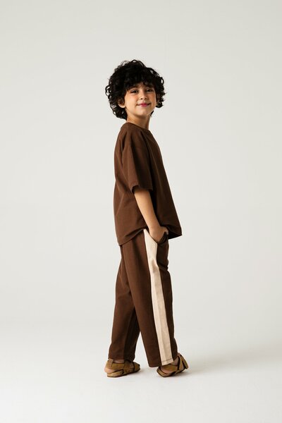 Brown & Beige Relaxed Co-ord Set
