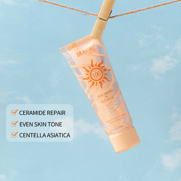 Dr Rashel - Ceramide Repair Dual-Tube Tinted Sunscreen+Repairing Gel 100 PA+