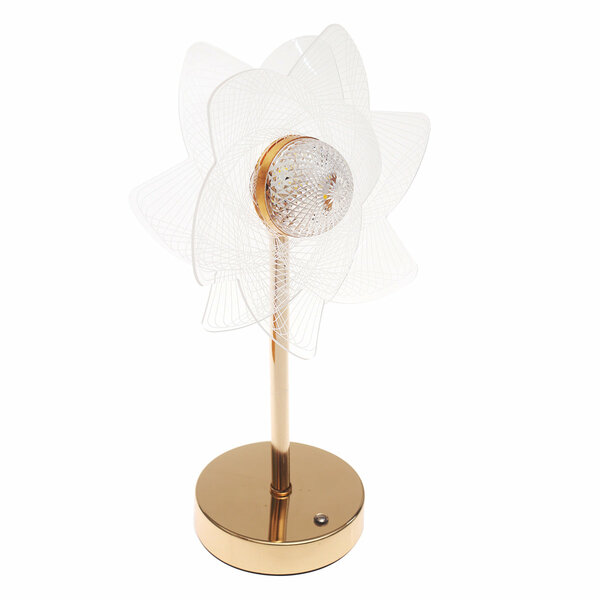 Console Piece Small Gold Decorative Accent Lamp – Modern Luxury Table Décor, 14 Inch Height