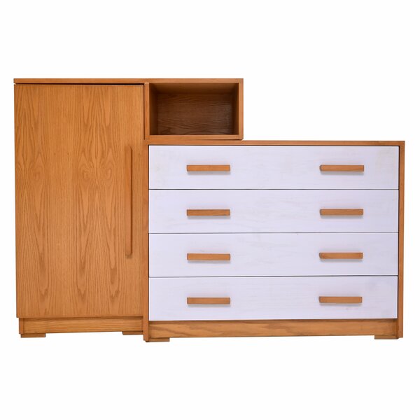 Rubic Chest of Drawers with Cabinet – Dual-Tone Storage Solution