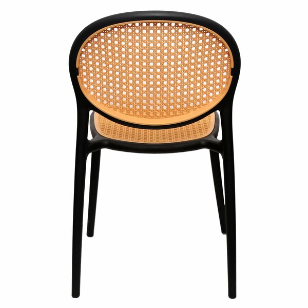 Cane Charm Armless Chair (Black)
