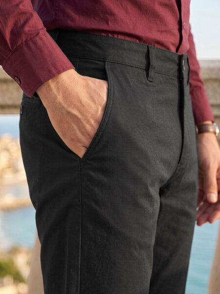 Black Smart Fit Chino Pant-73