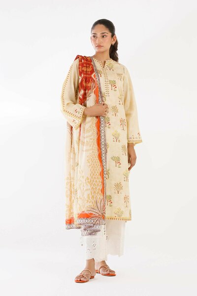 Stitched Printed Lawn Shirt+ Dupatta