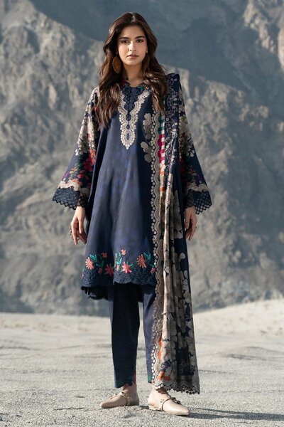 Aniiq by Charizma Unstitched Embroidered Linen 3 Piece Suit CHR26UAL ANW7-14 - Casual Collection