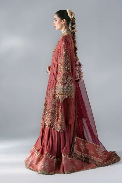 Mbroidered by Maria B Unstitched Embroidered Organza 3 Piece Suit MB26UMW D8 - Wedding Collection