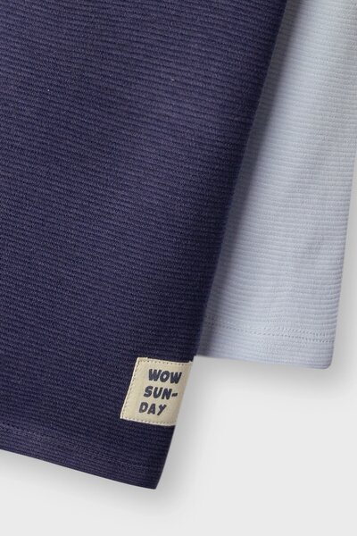 Boys Aqua Block Drop Tee