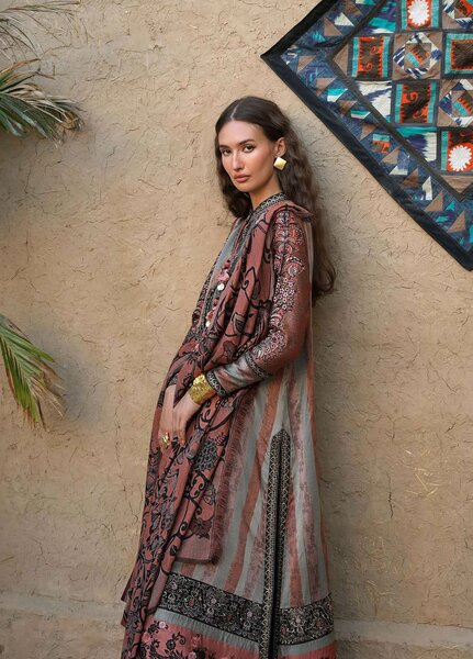 Echoes of Registan by Mushq Unstitched Embroidered Jacquard 3 Piece Suit MU26UER Desert Dusk MUNWI260104 - Casual Collection