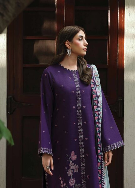 The Heirloom by Seran Unstitched Embroidered Khaddar 3 Piece Suit SN26UTH Liora D-01 - Casual Collection
