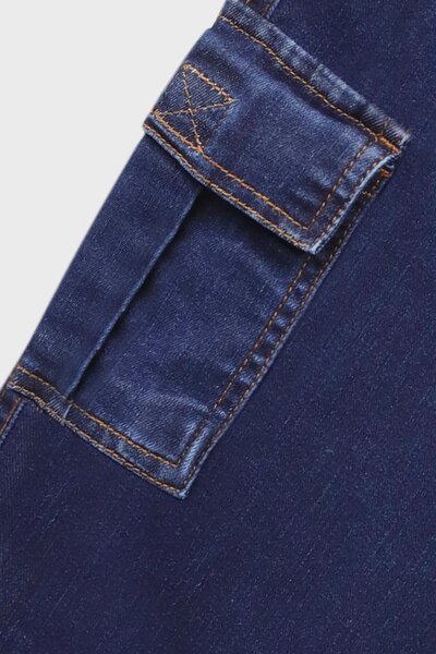 Girls Denim Straight Jeans with Belt