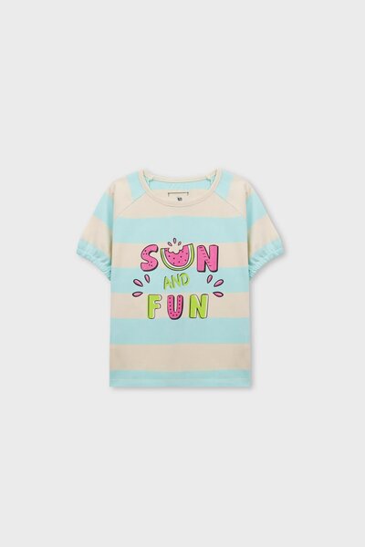 Girls Fun & Sun Raglan Tee