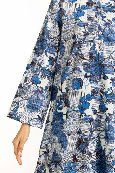 Cross Slub Printed Co-Ord Set