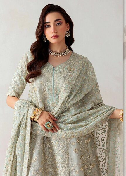 Aik Atelier Embroidered Tissue Suits Unstitched 3 Piece AIK25EF Vl1 D-03 - Formals Collection