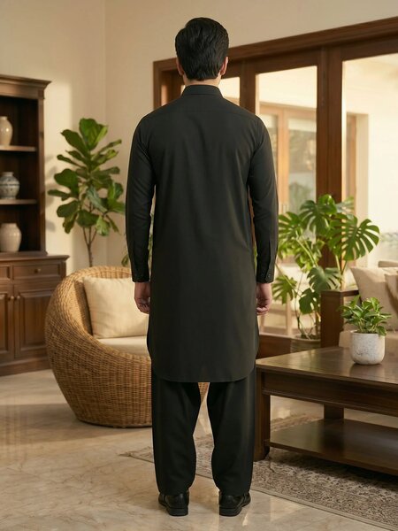 Dark Green Designer Kurta Shalwar (SK-695)