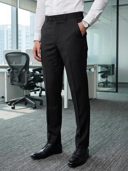 Black Plain Executive Formal Dress Pant (FDT-344)