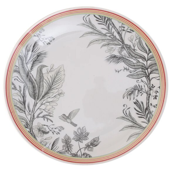 Coral Palm Dinner Set – Tropical Melamine Tableware Collection