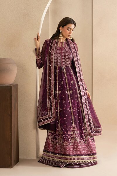 Xenia Formals Unstitched Embroidered Chiffon 3 Piece Suit XF-1162 Yawi - Festive Collection