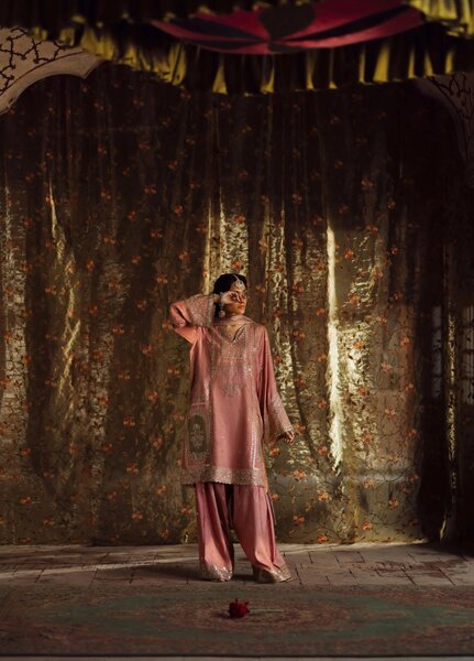 Rekha by Casualite RTW Embroidered Viscose Silk 3 Piece Suit CL26RVR Laila - Festive Collection