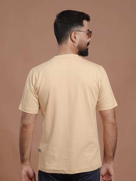 Oatmeal Jacquard Men’s T-Shirt (TEE-356)