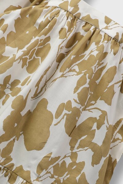 Girls Camel Leaf Printed Co-ord Set