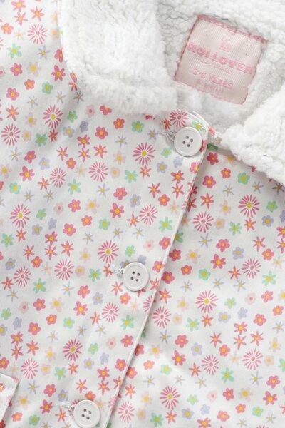 Fuzzy Floral Twill Jacket